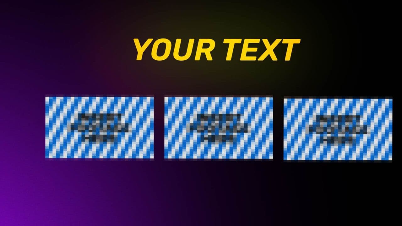 3 Footages Mosaic Animation with 1 Text