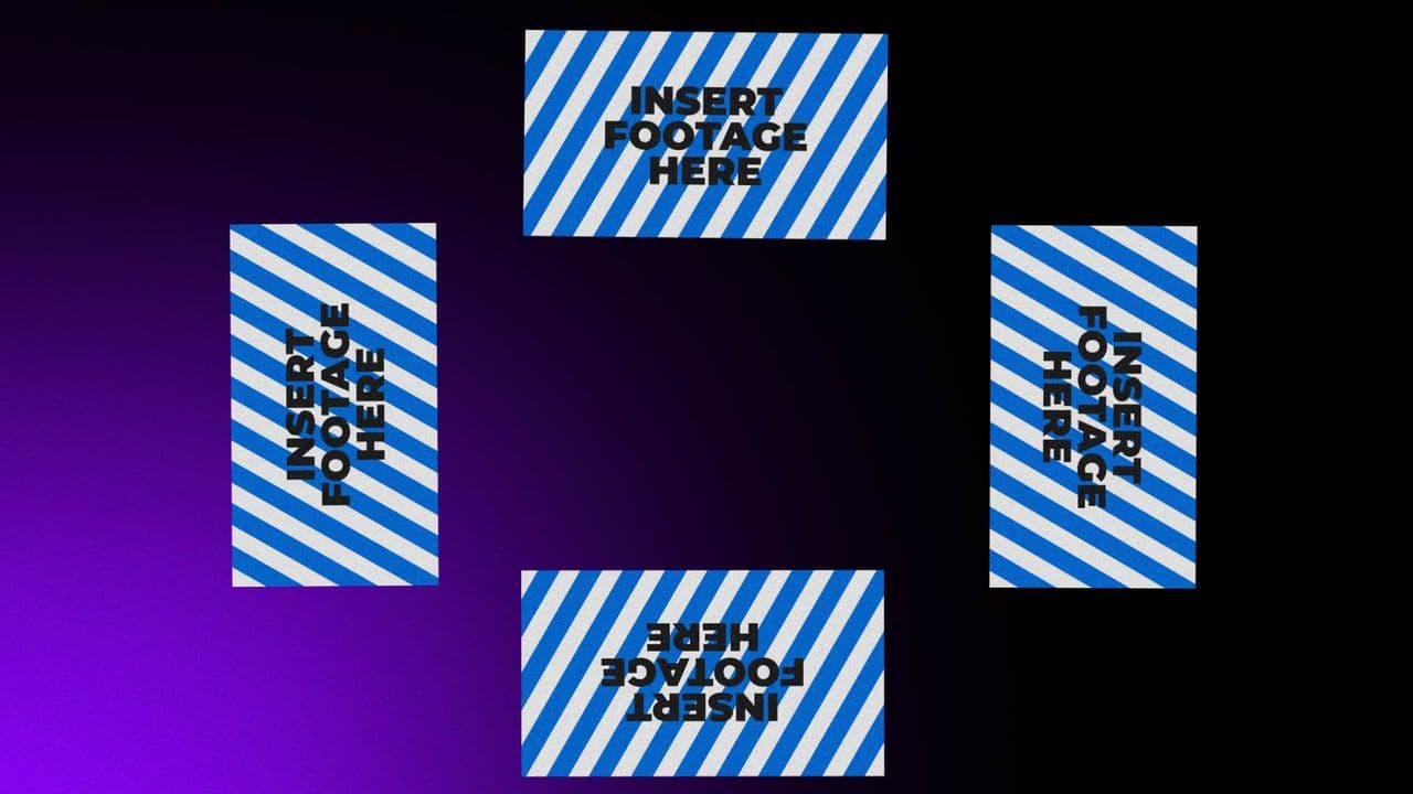4 Footages Rotating Animation