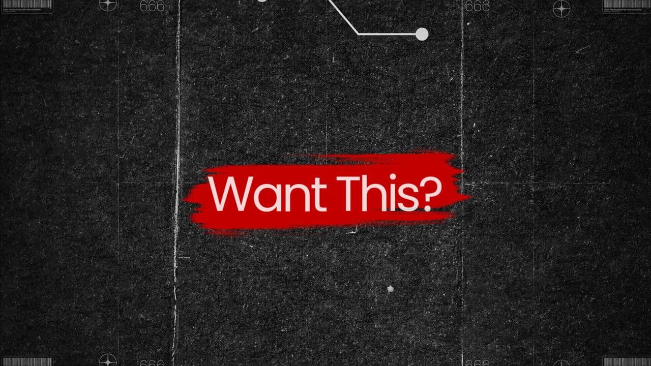 Retro VCR Teaser Animation with 1 Brush Stroke Title