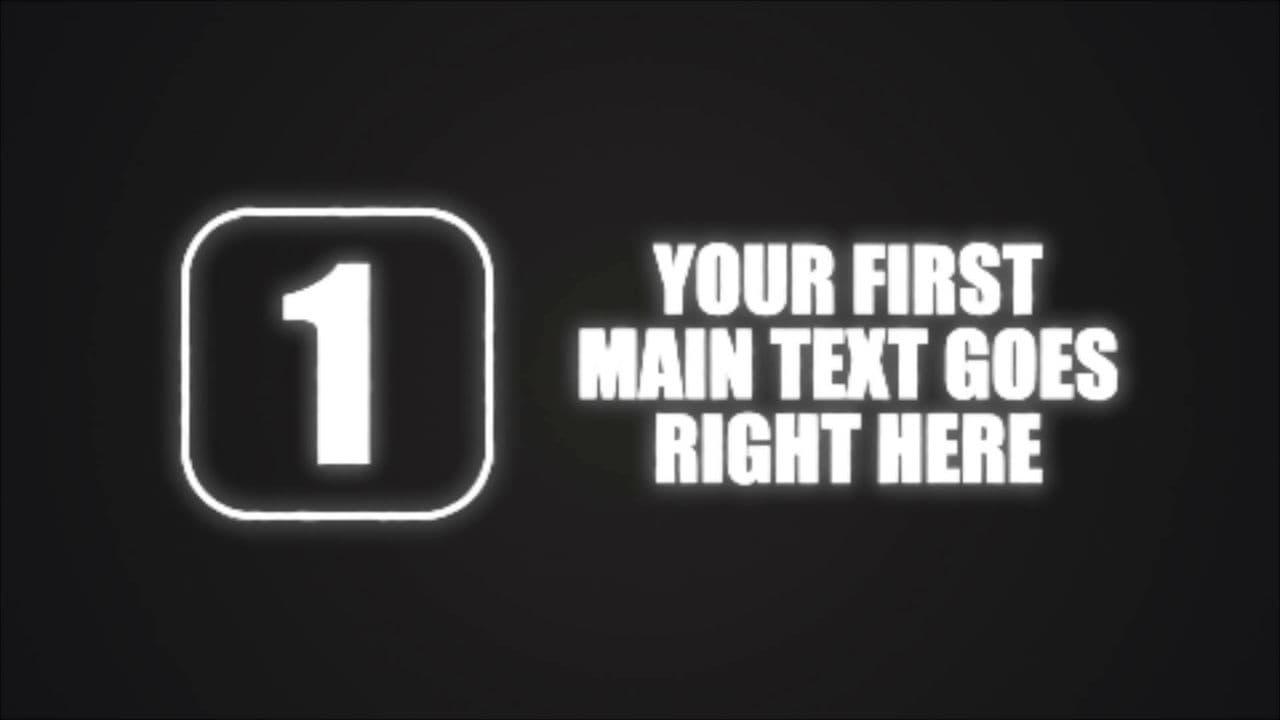 3-Page Numbered Text with Camera Slide