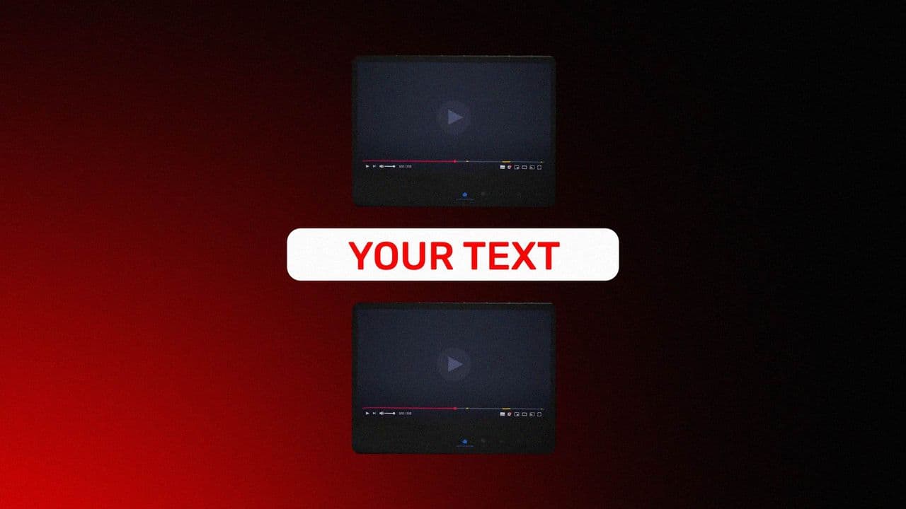 Central Text Pull Animation with 2 Video Nodes | Visual Flowchart Style