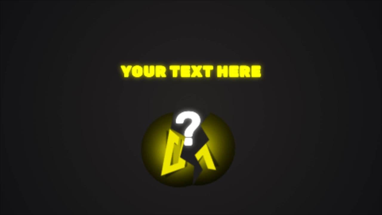 Glowing Logo Reveal with Mysterious Question Mark