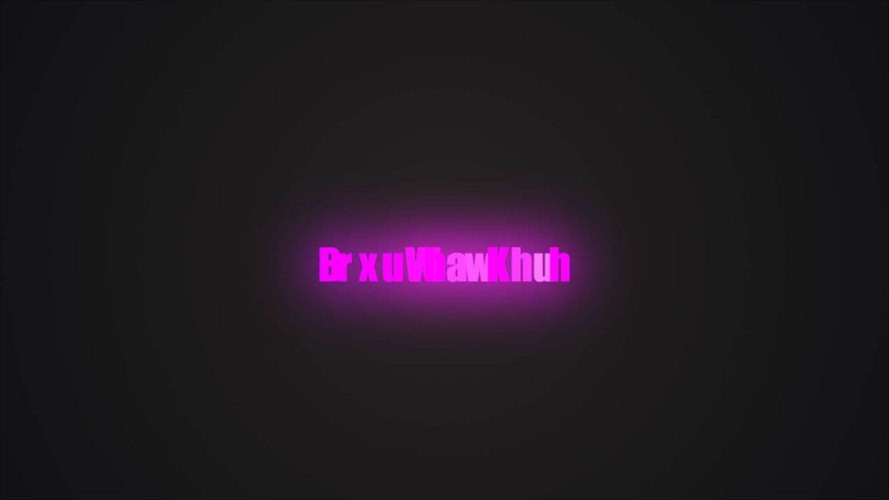 Glitchy Text Reveal with Neon Pink Glow