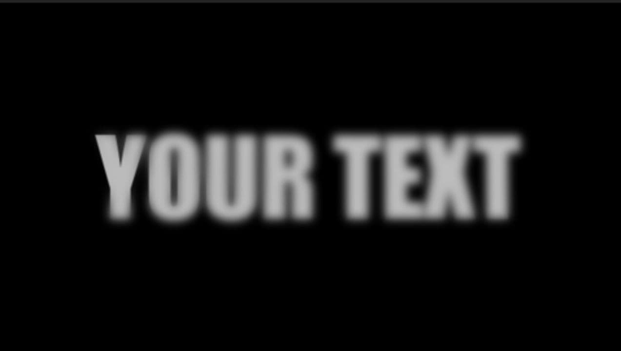 Blur-to-Clear Text with 3D Camera Movement
