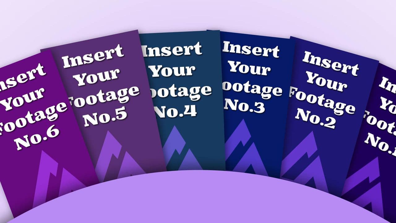 template Dynamic 6-Card Fan Out for Portfolio or List Animation preview