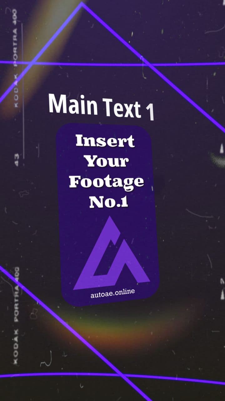 template Retro Film Frame Intro preview