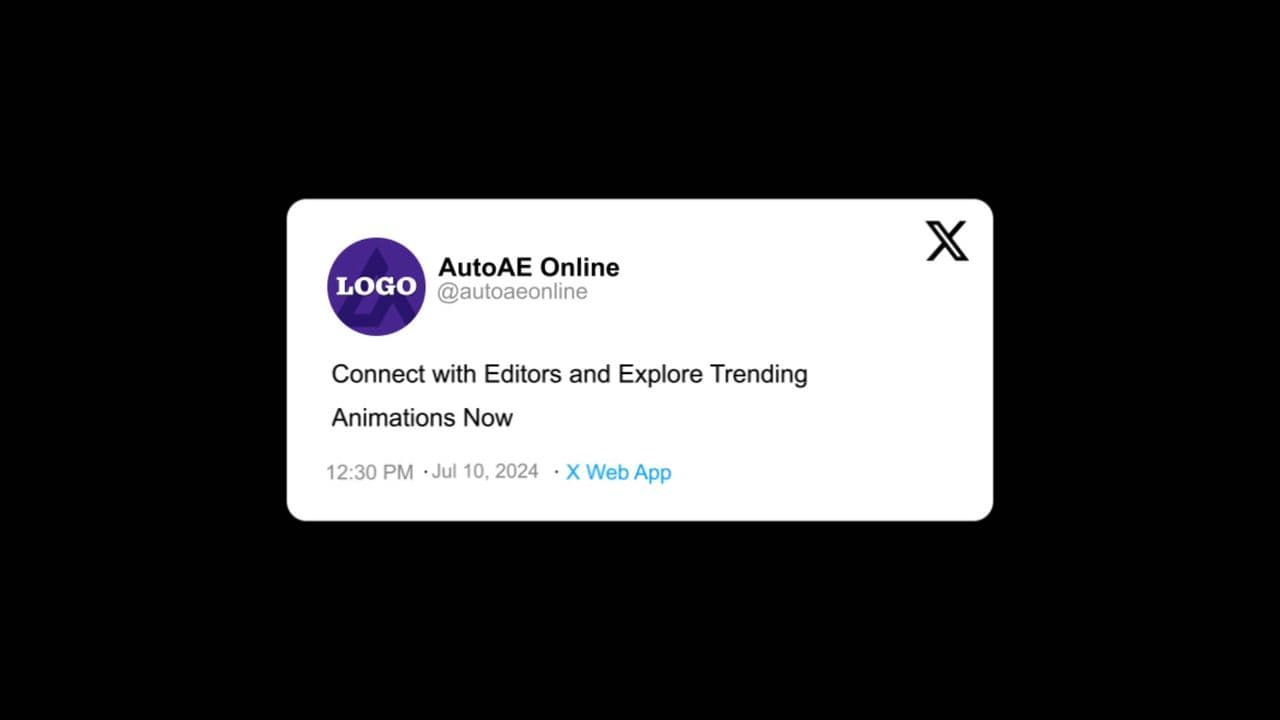 template Animated Twitter(X) Post Mockup preview