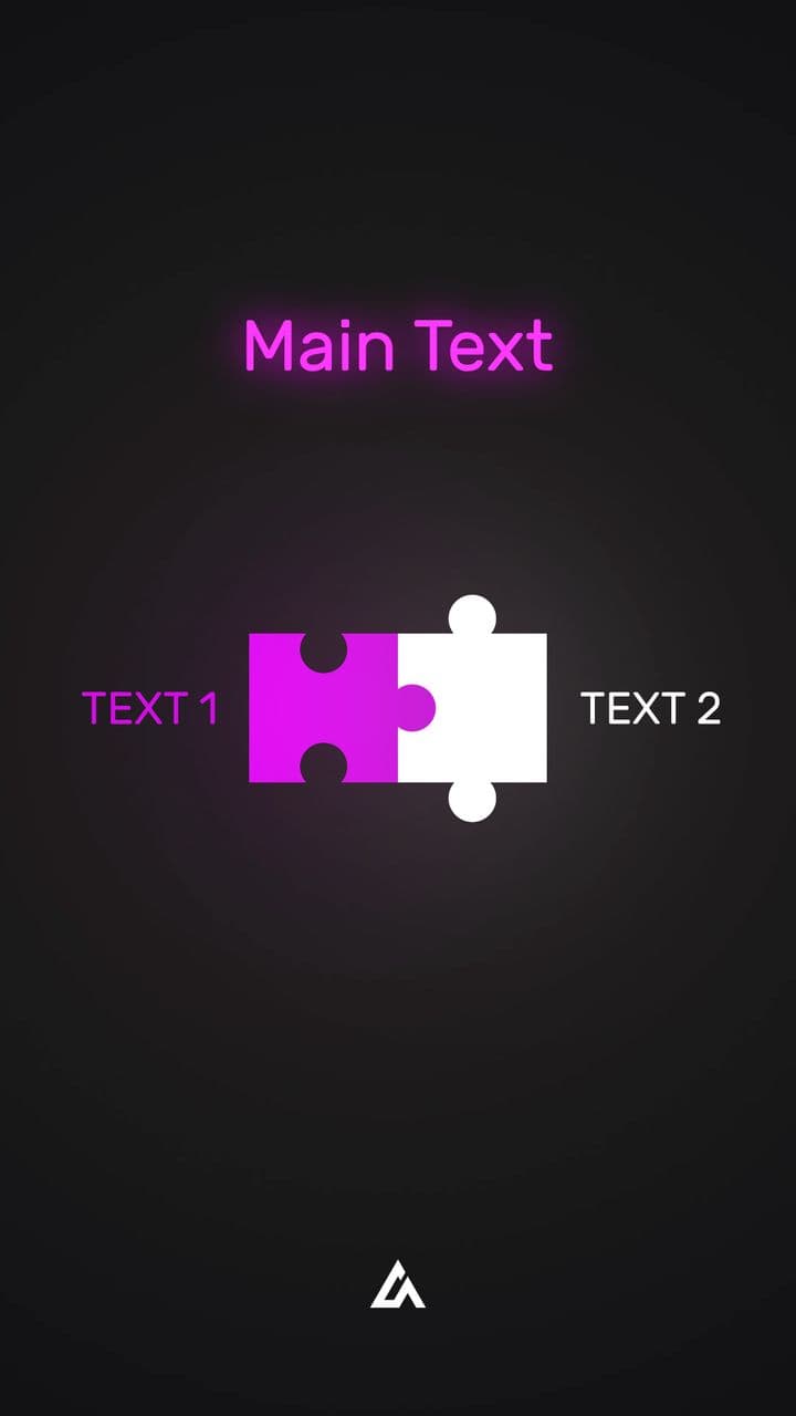 template Puzzle Merge Animation with 2 Texts – Smooth and Bright Ending Effect preview