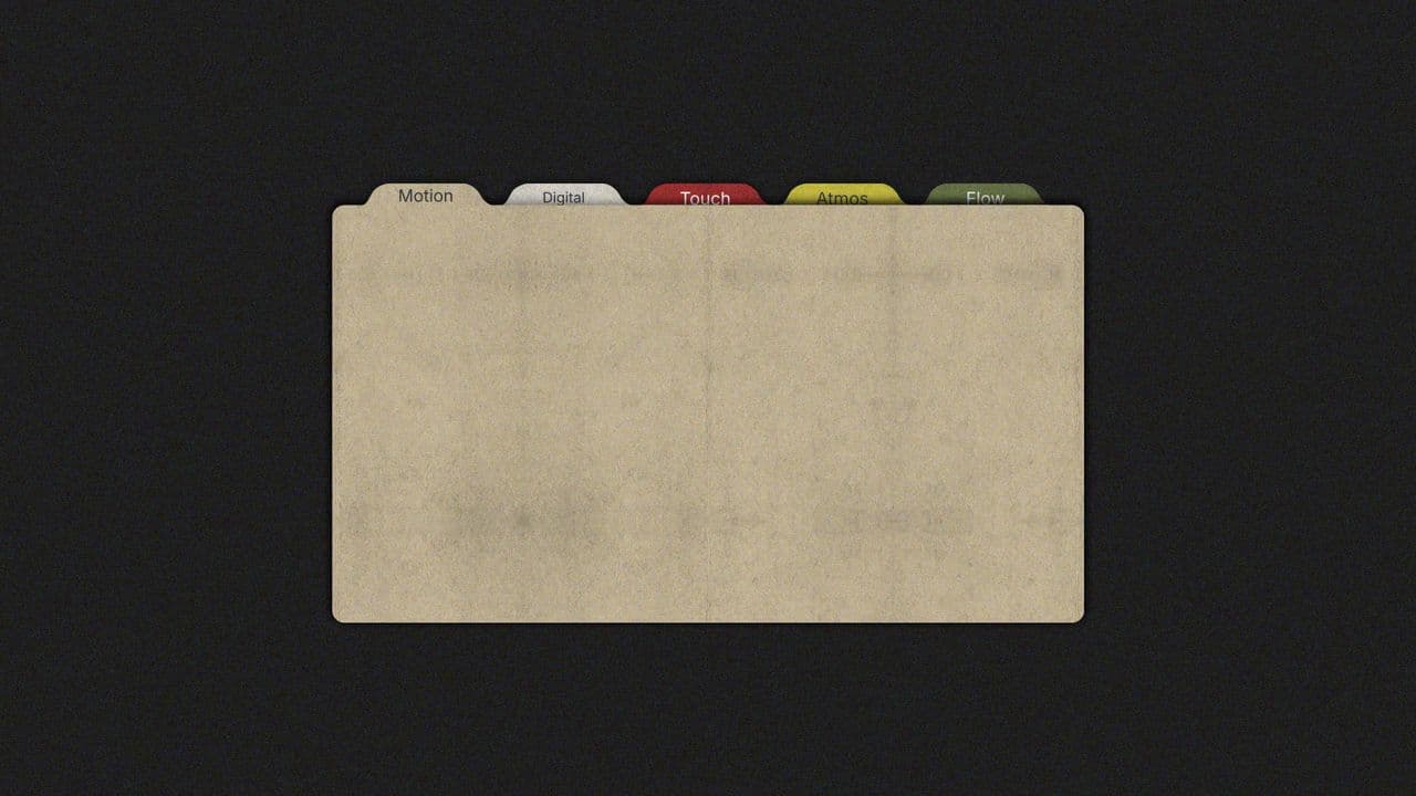 Retro Tabbed Folder Interface
