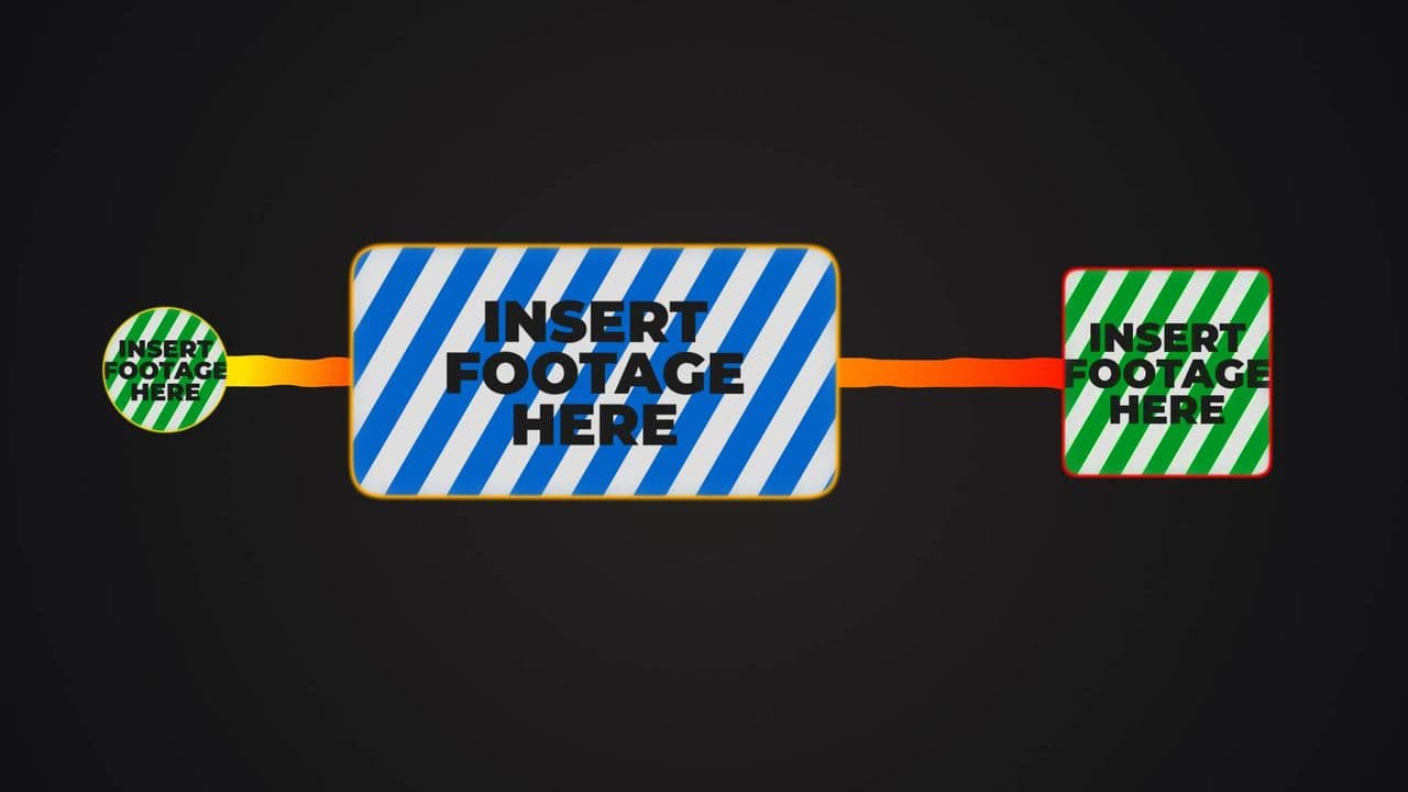 Dashed Line Connects Dual Logos with Twist