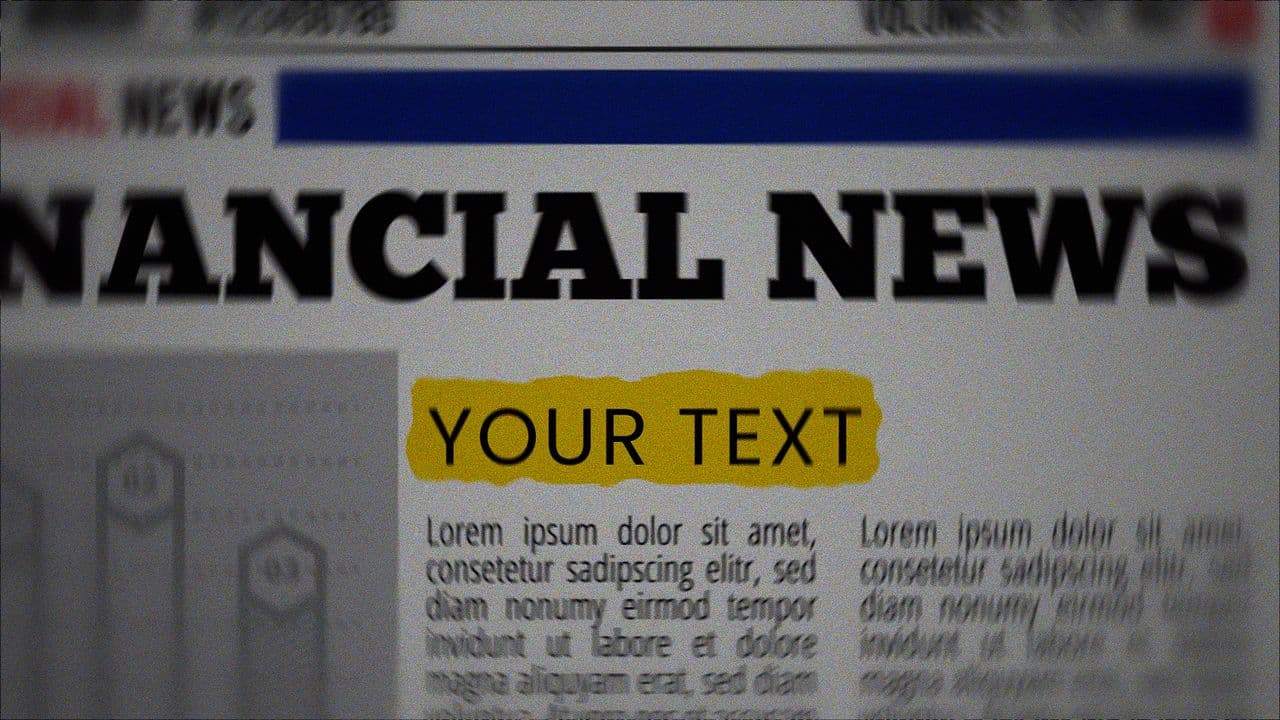 Fast-Paced News Flash Animation with 1 Text Highlight