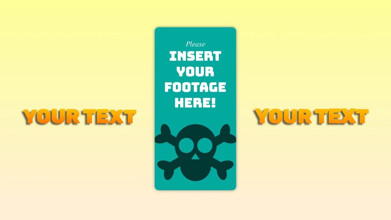 Centered Footage with Dynamic Text
