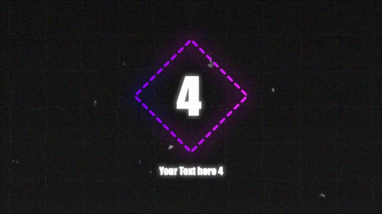 Neon Highlighted 4-Point List Animation