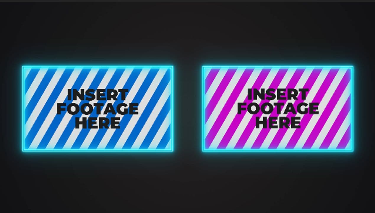 2-Image Slide with Glowing Frames for Comparison