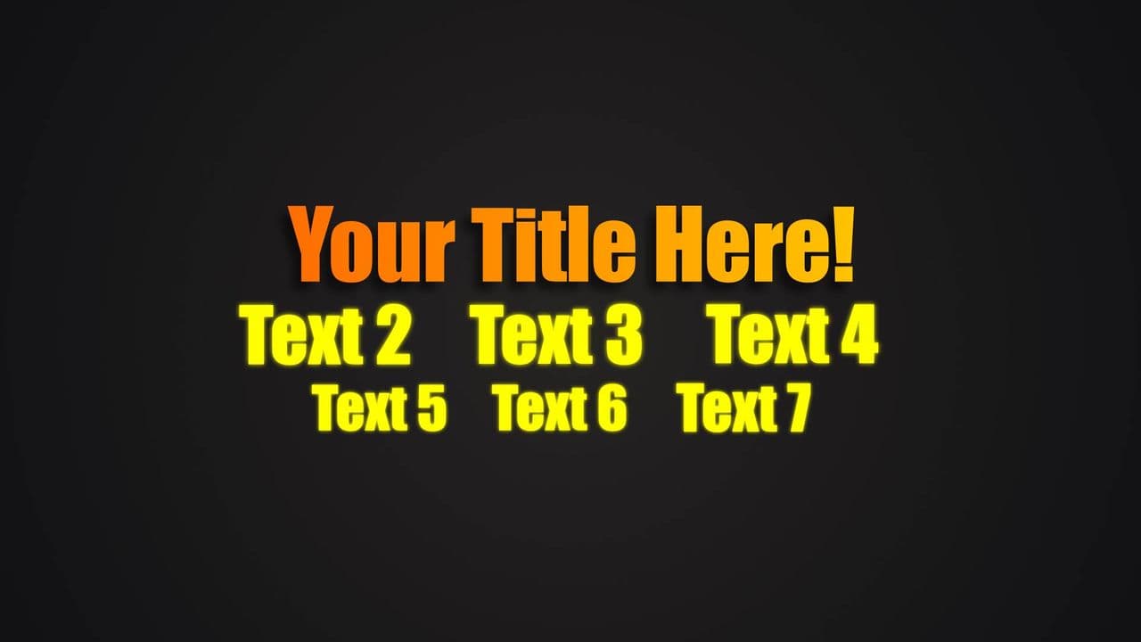 Highlighted Theme with 6 Dynamic Text Lines