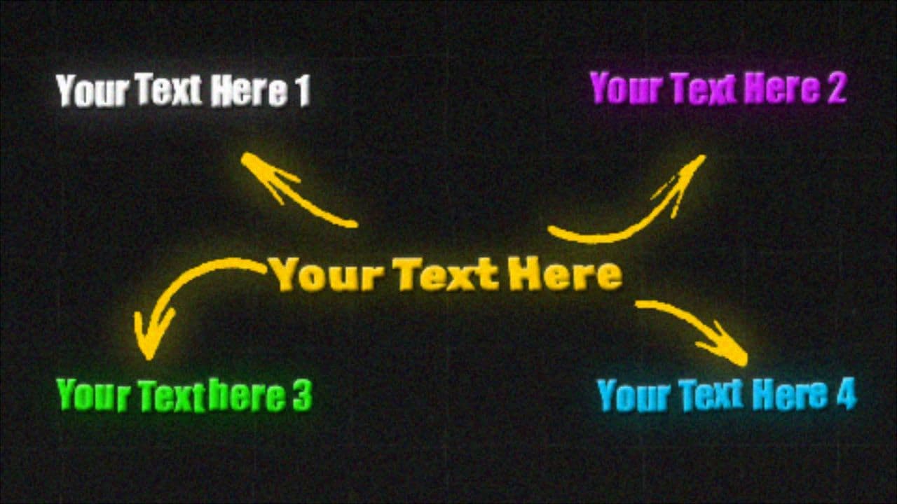 Blueprint-Style Central Focus Text Animation