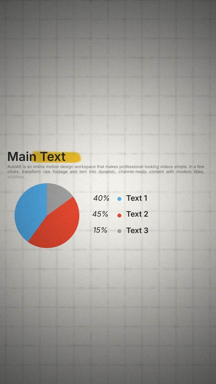 template Animated Pie Chart Presentation (3 Data Segments) preview