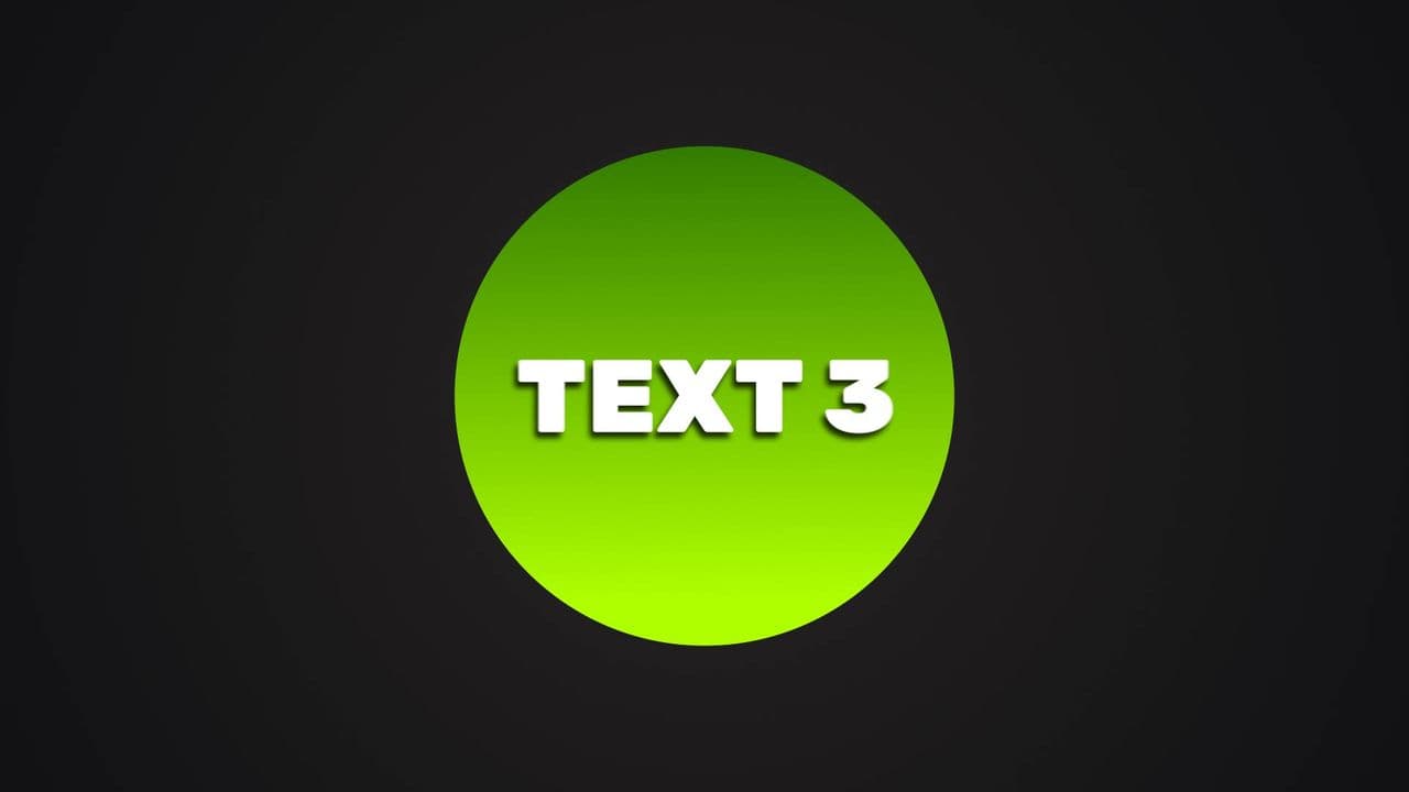 Three Circles Animation with Text Labels