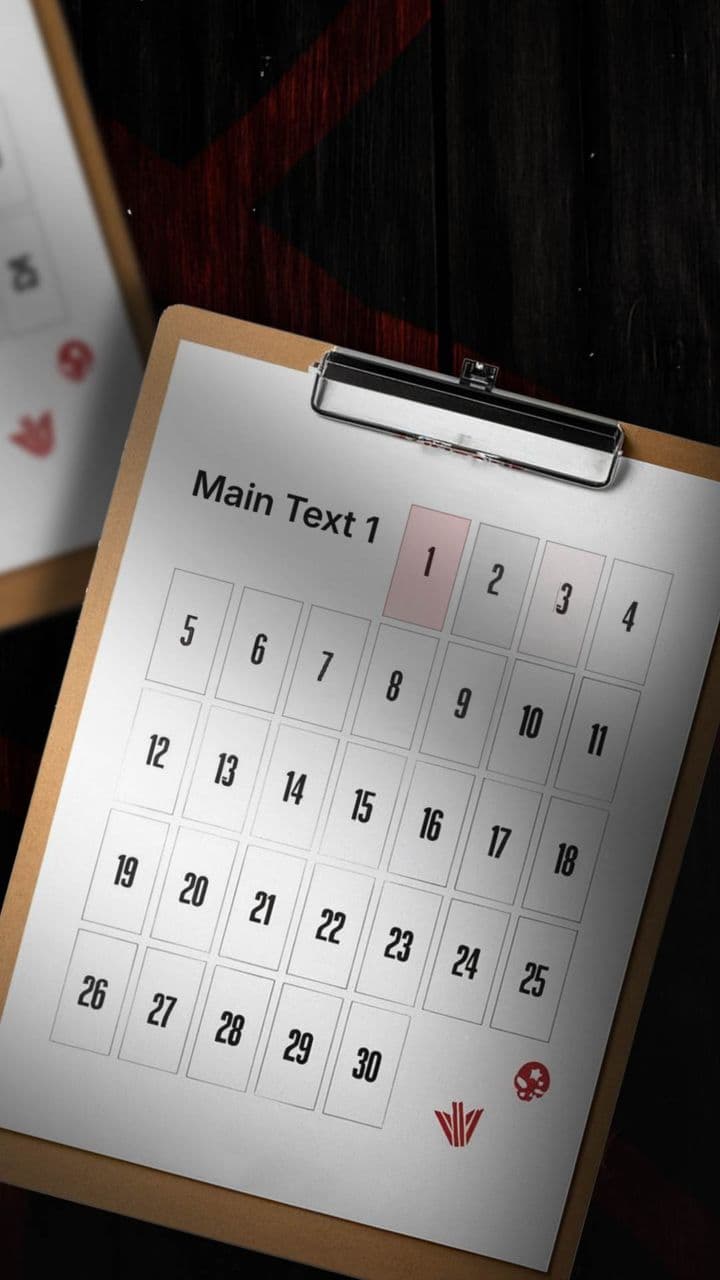 Calendar Schedule & Agenda Planner Animation - 2 Text