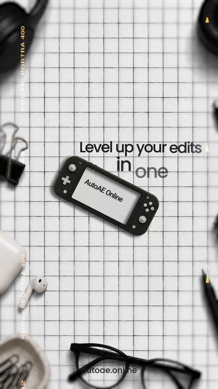 Gaming Device Mockup Text Reveal | Animated Headline