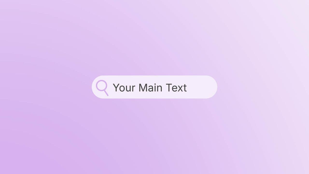 template Expanding Search Bar Animation from Icon Reveal preview
