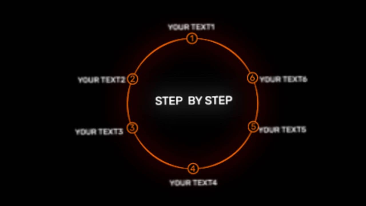 template Smooth 6-Step Flowchart Animation preview