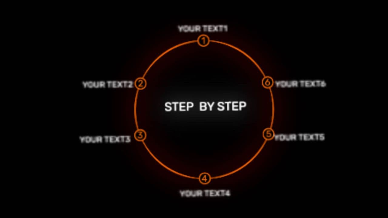 Smooth 6-Step Flowchart Animation