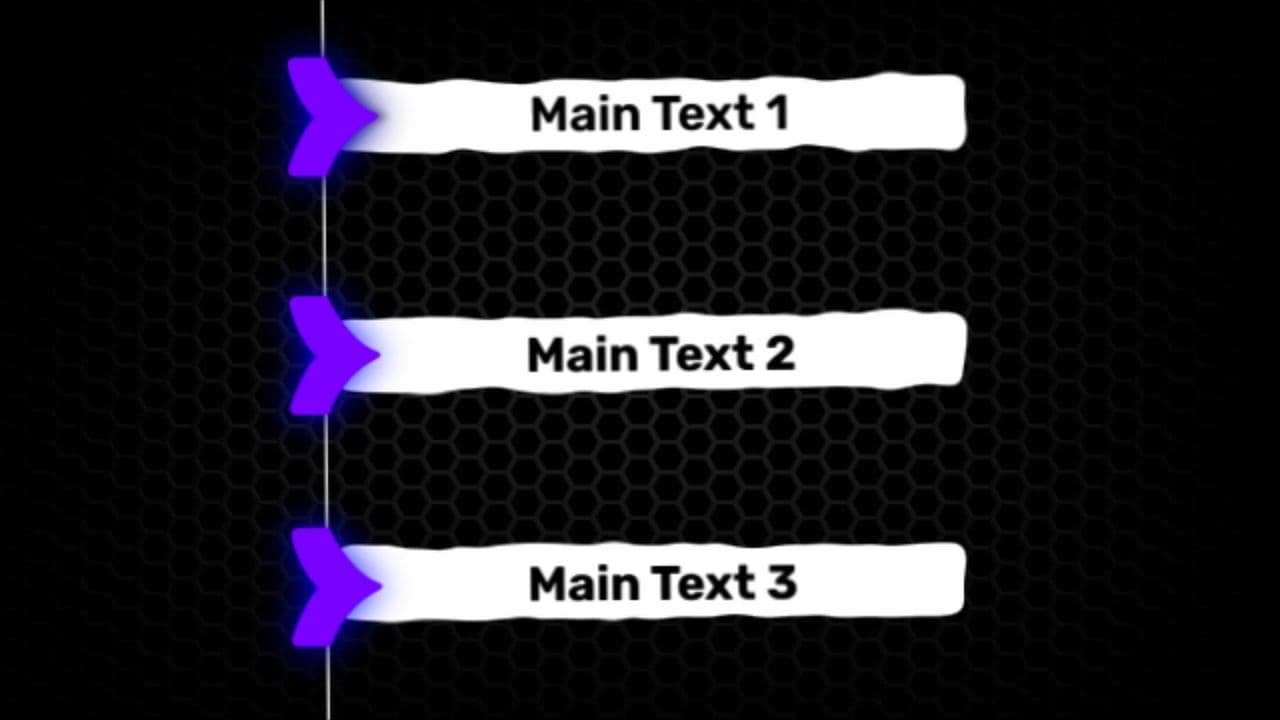 Three-Step Arrow Flowchart Animation