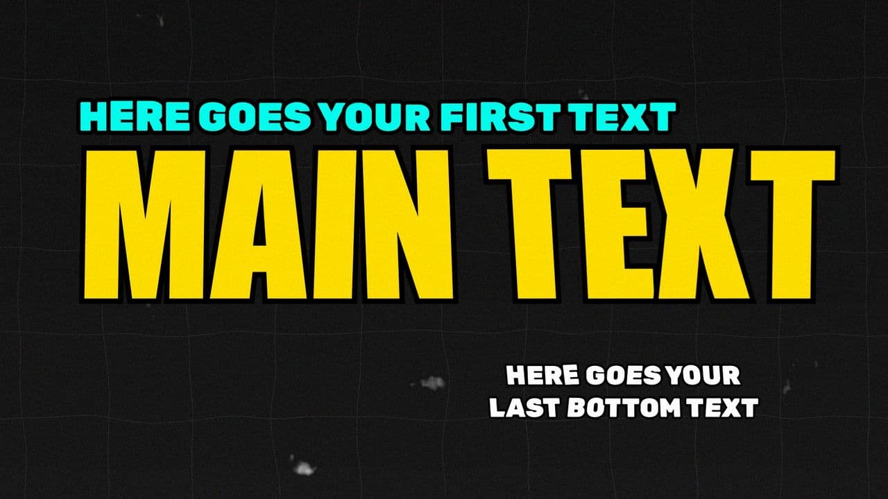3-Color Text Animation with Camera Zoom