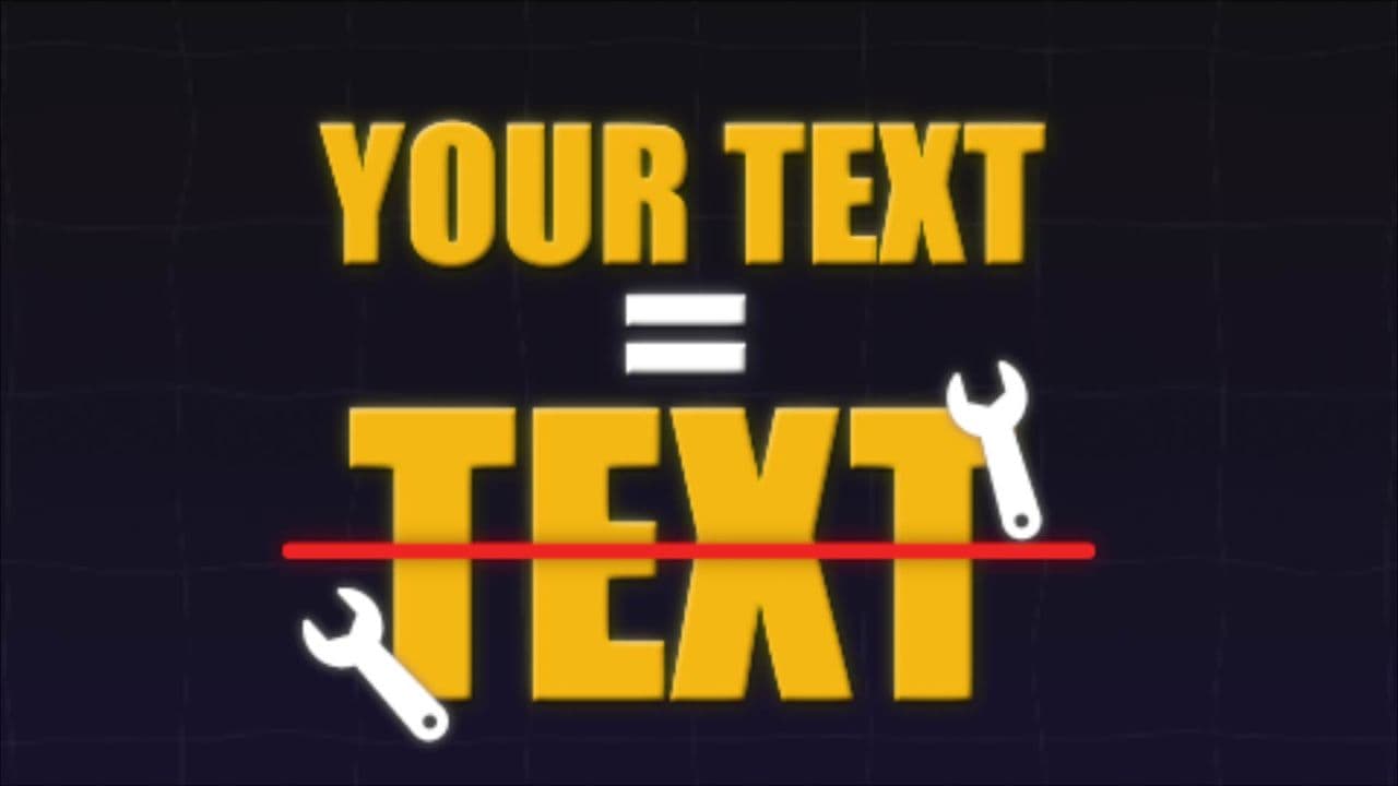 Yellow Repair Text with Red Line Animation