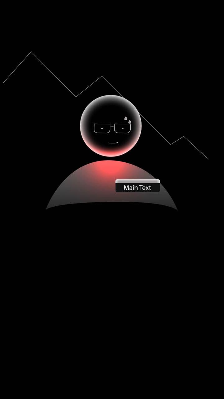 template 0X100x Style Stressed Business Avatar & Downward Chart preview