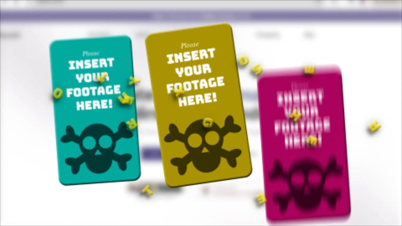 Letter Burst Transition to 3 Mobile Frames