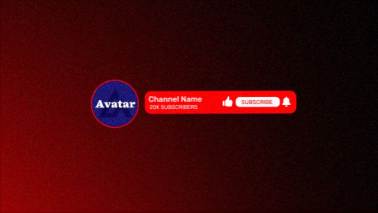 Dynamic Red YouTube Subscribe Bar | Full CTA with Avatar & Icons