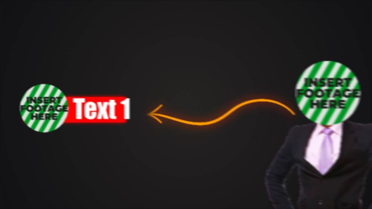 Animated Character with Orange Arrow and Logo Highlight