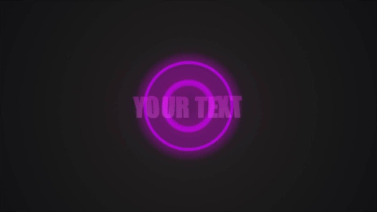 Neon Circle Spin Revealing Purple Text