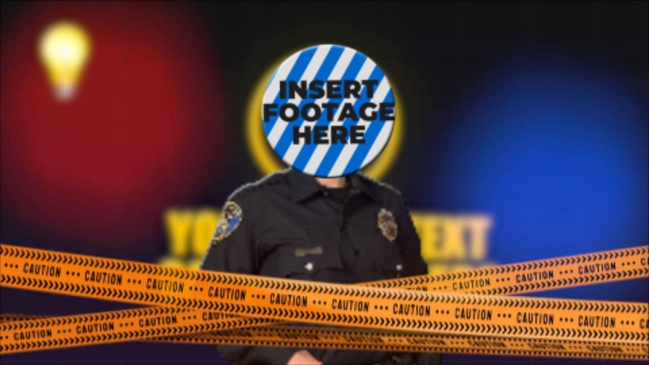 Police Scene Animation with Caution Tape