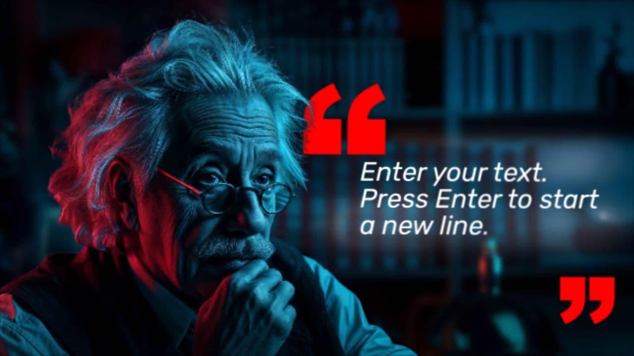 template Dramatic Quote Animation | Einstein preview