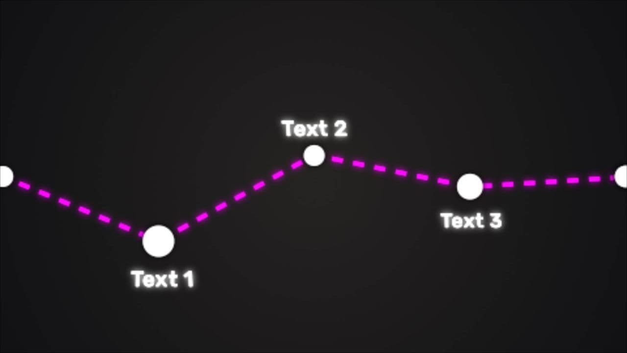 3-Point Numbered Dot Path Animation