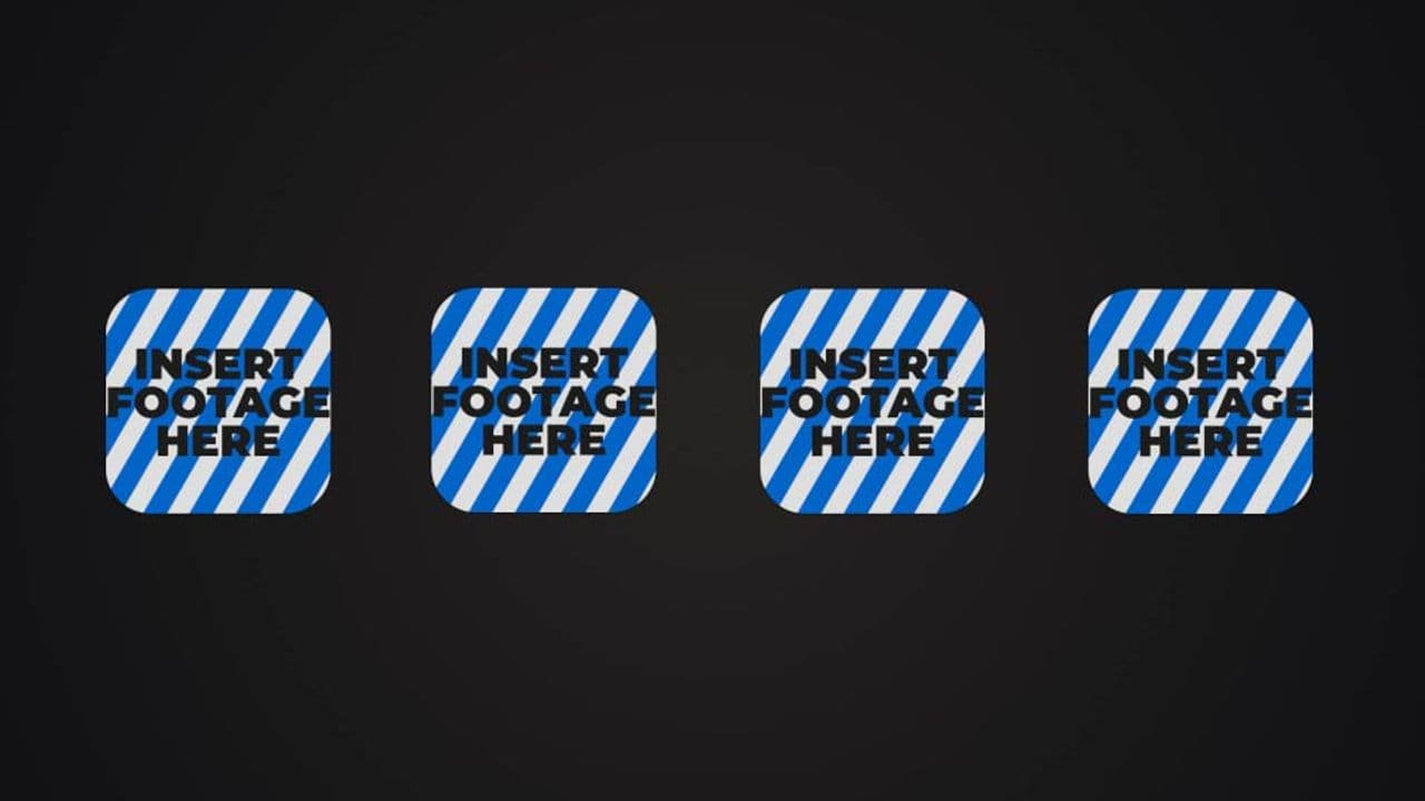 template Four Logos with Staggered Sliding Animation preview