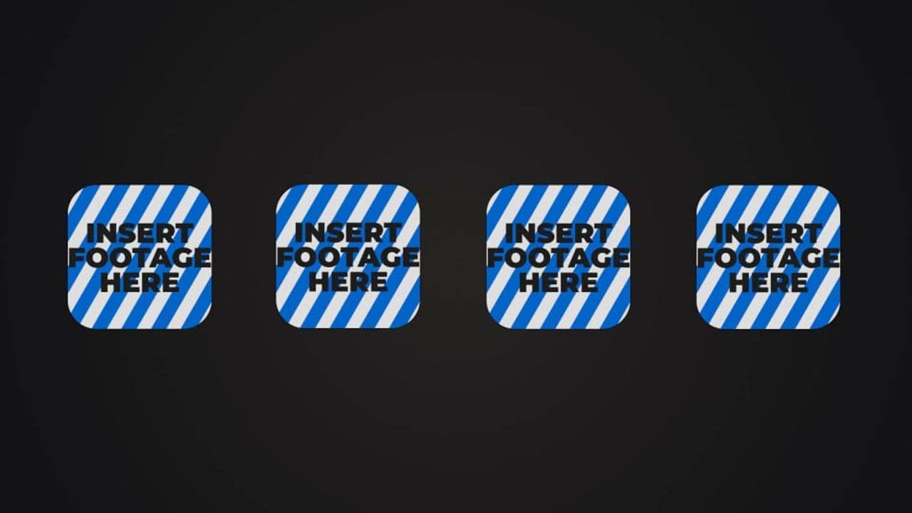 Four Logos with Staggered Sliding Animation