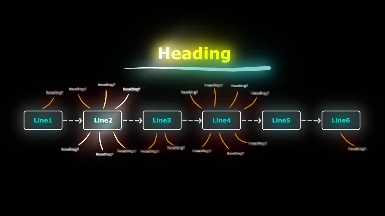 template Sequential Flowchart Video | 6-Key Point Transition Clip preview