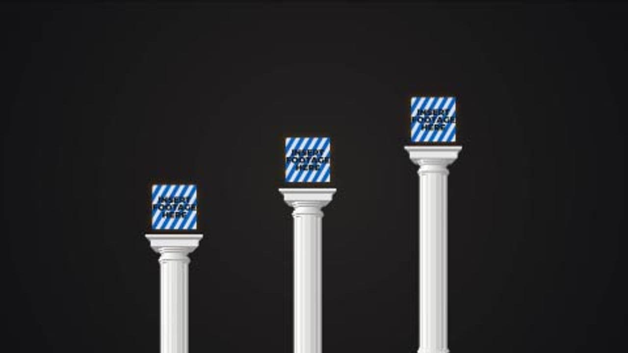 Three Logos Raised by Roman Pillars