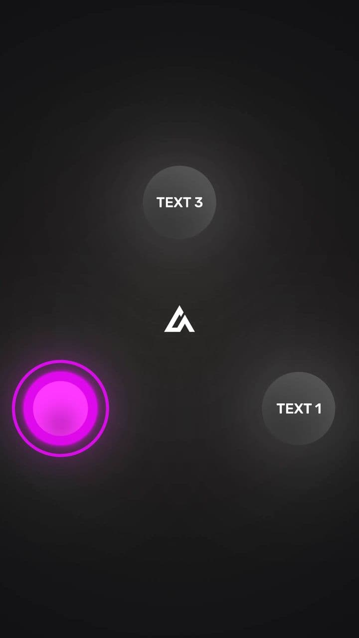 3-Point Highlight Animation | Rotating Focus with Glowing Circle