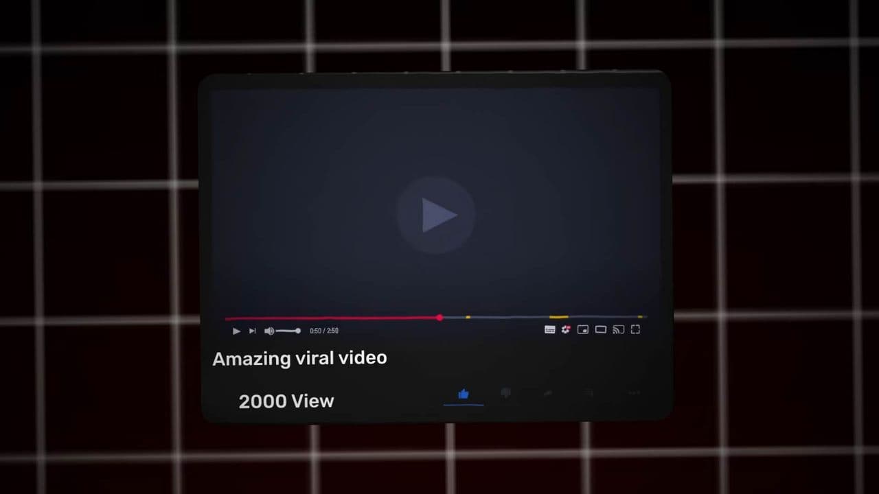 YouTube Clip Transition with Rising View Count – Viral Growth Effect