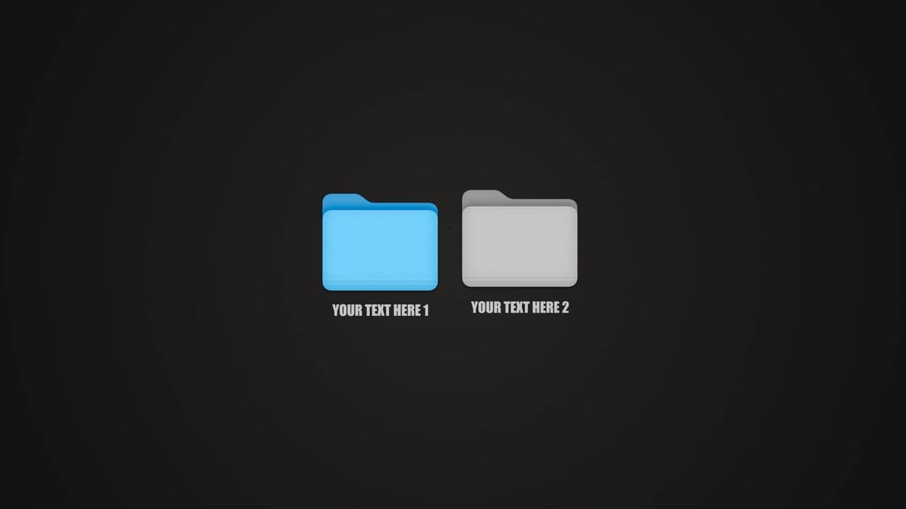 2-Folder Mockup with Highlighted Mac Folder