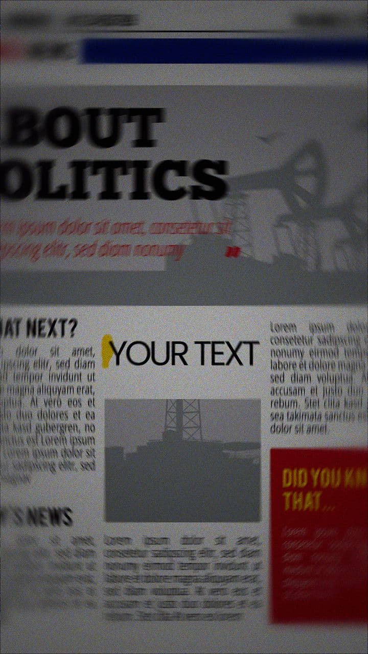 Fast-Paced News Flash Animation with 1 Text Highlight