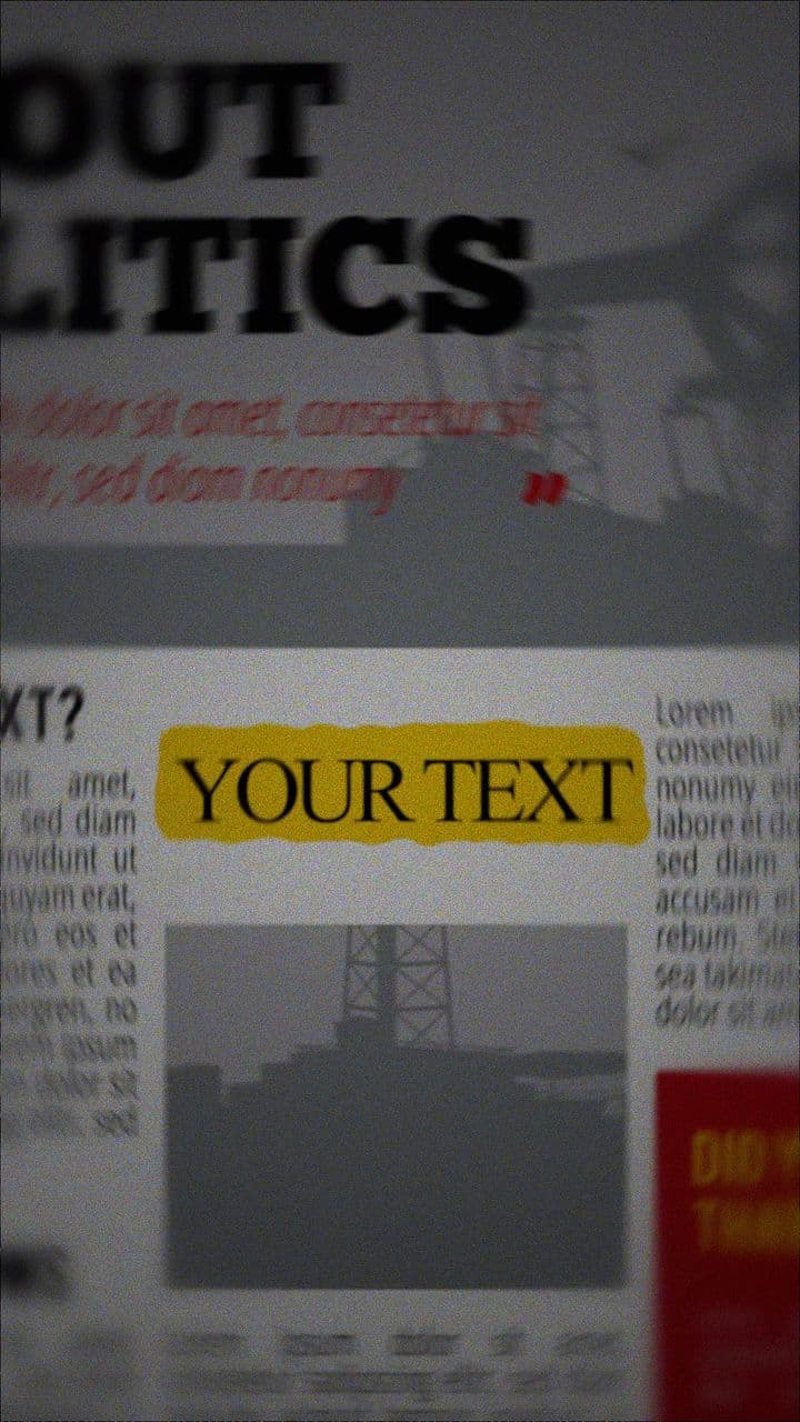Fast-Paced News Flash Animation with 1 Text Highlight