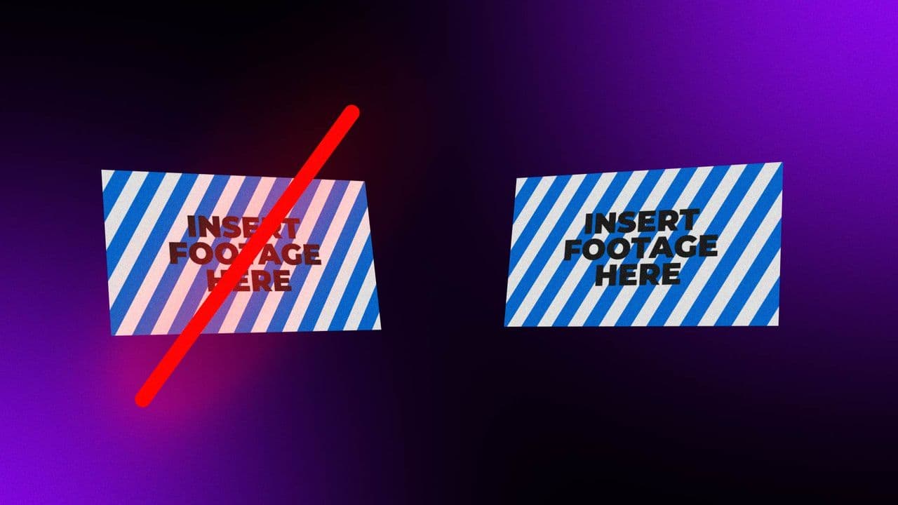 2 Footages with 1 Crossed Out Animation