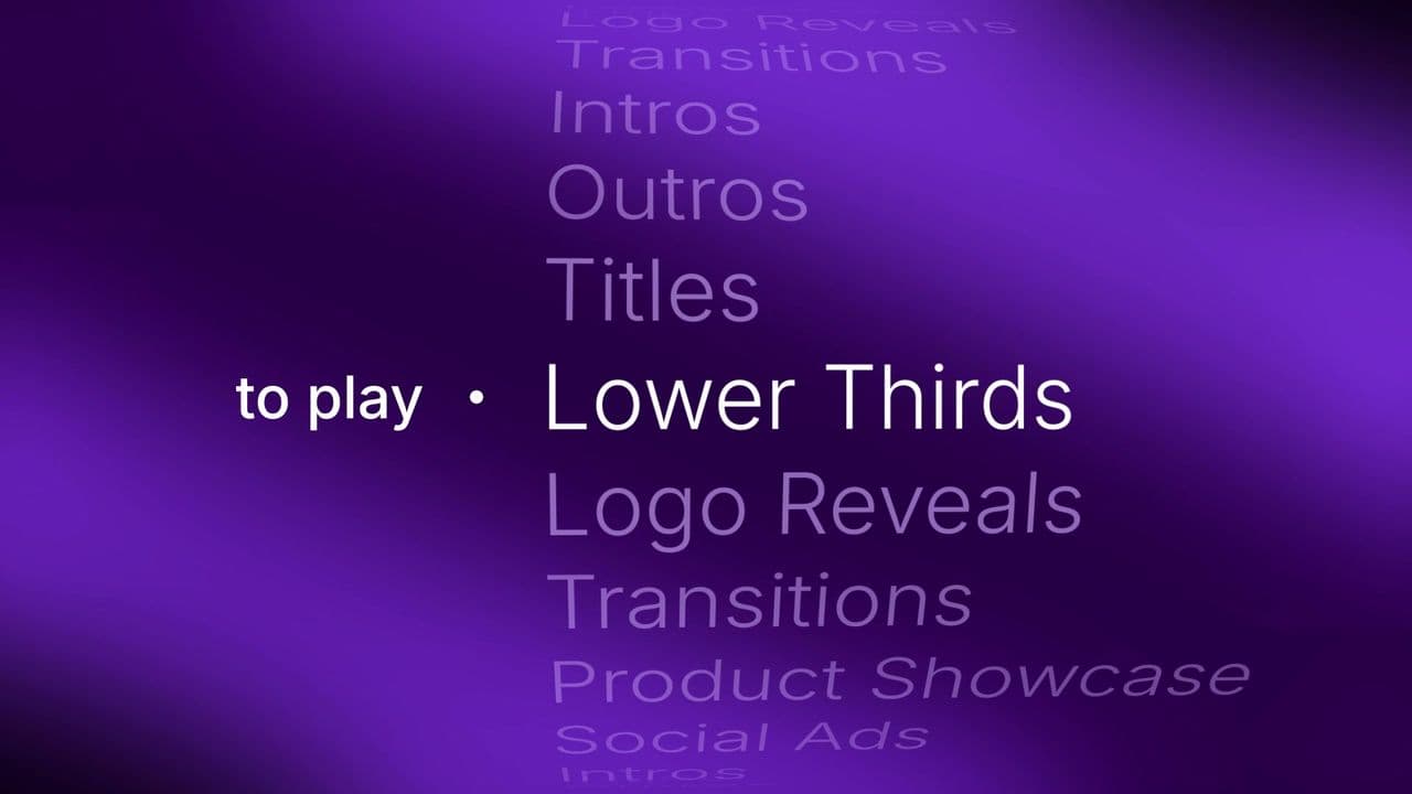 3D Word Wheel Promo | 10-Card Carousel & Logo Reveal | Purple