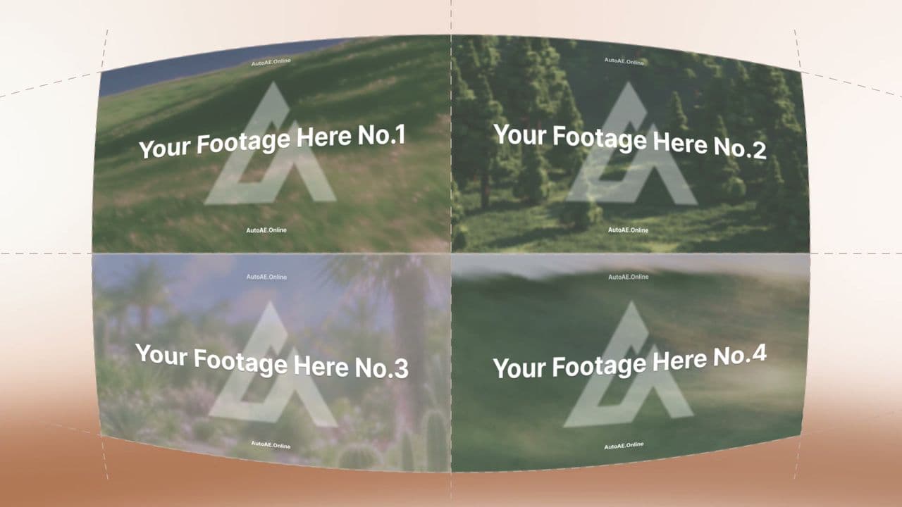 Portfolio Card Showcase | Four Projects in Motion Orange